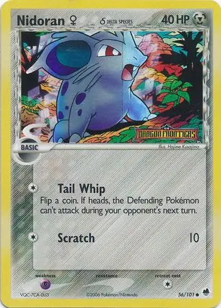 EX Dragon Frontiers Nidoran M #56/101 reverse holo