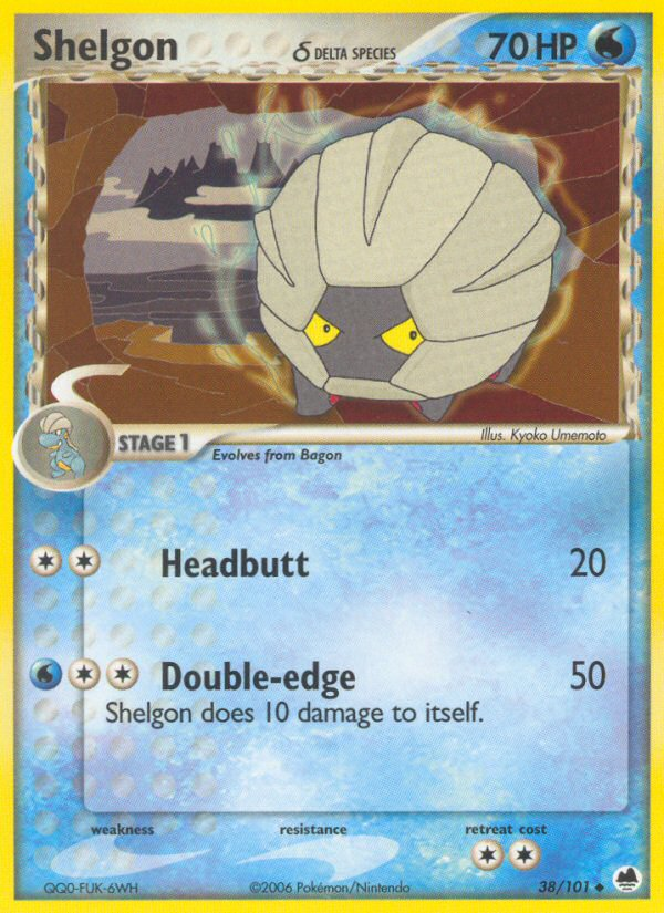 EX Dragon Frontiers Shelgon #38/101