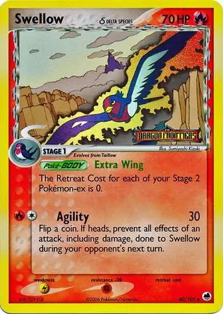 EX Dragon Frontiers Swellow #40/101 reverse holo