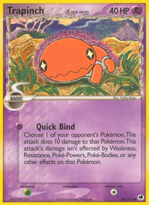 EX Dragon Frontiers Trapinch #69/101