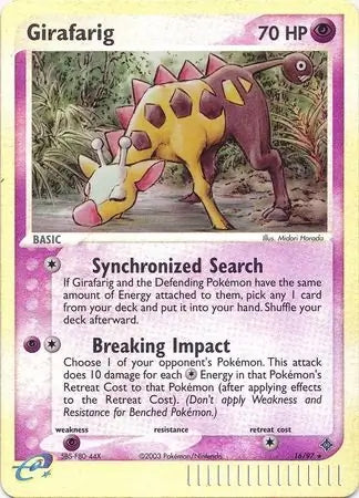 EX Dragon Girafarig #16/97 reverse holo