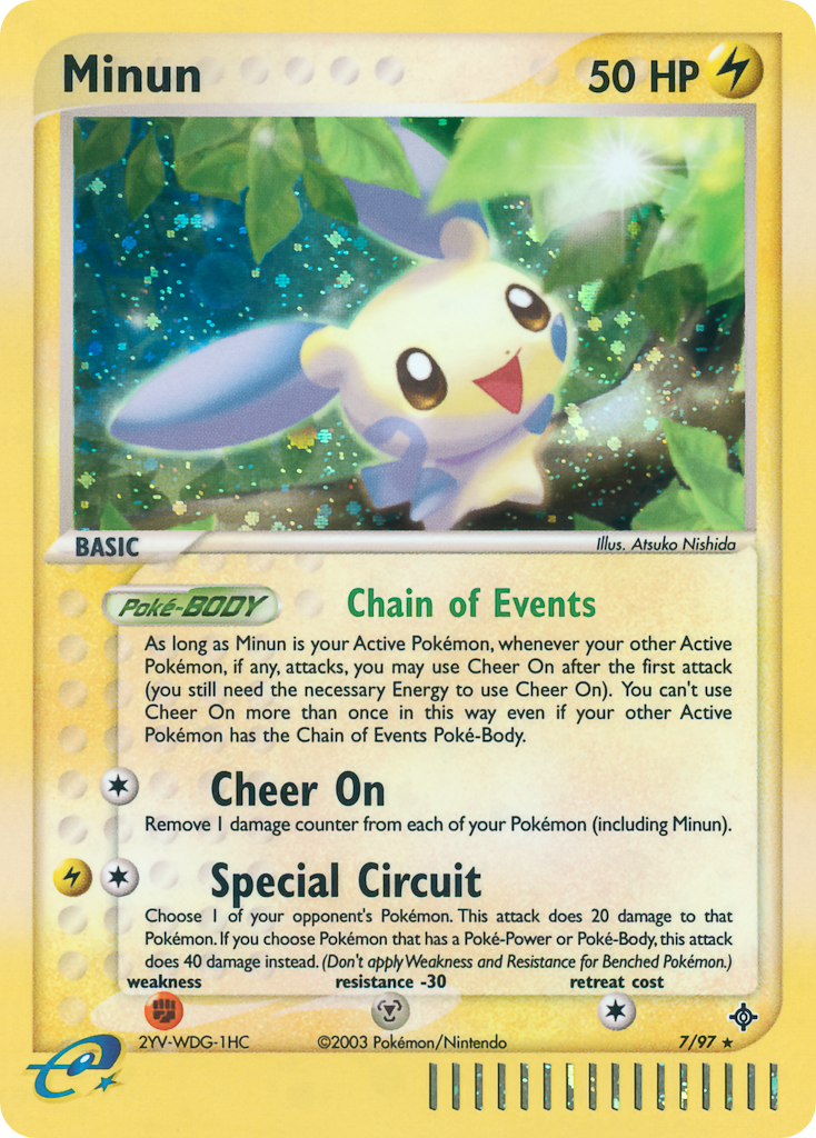 EX Dragon Holo Minun #7/97
