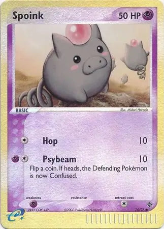 EX Dragon Spoink #74/97 reverse holo