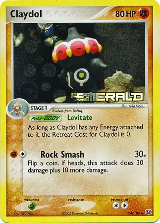 EX Emerald Claydol #24/106 reverse holo