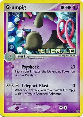 EX Emerald Grumpig #29/106 reverse holo