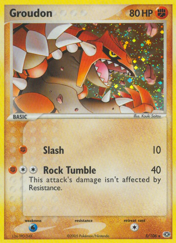 EX Emerald Holo Groudon #5/106