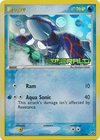 EX Emerald Kyogre #6/106 reverse holo