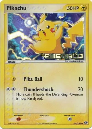 EX Emerald Pikachu #60/106 reverse holo
