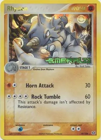 EX Emerald Rhydon #19/106 reverse holo