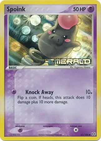 EX Emerald Spoink #65/106 reverse holo