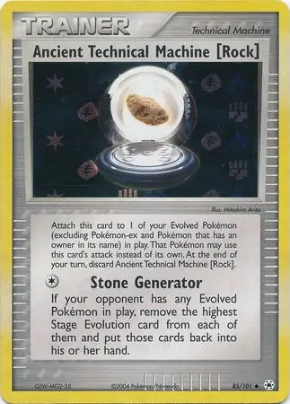EX Hidden Legends Ancient Technical Machine Rock #85/101 reverse holo