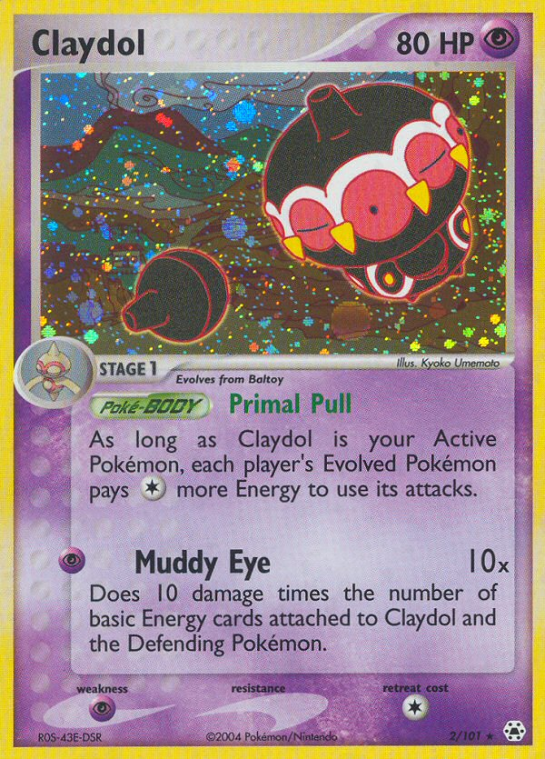 EX Hidden Legends Holo Claydol #2/101