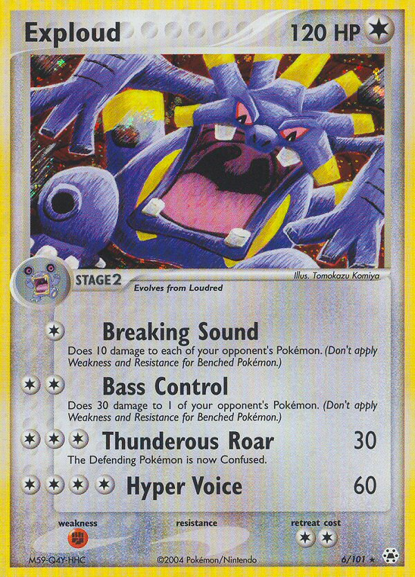EX Hidden Legends Holo Exploud #6/101