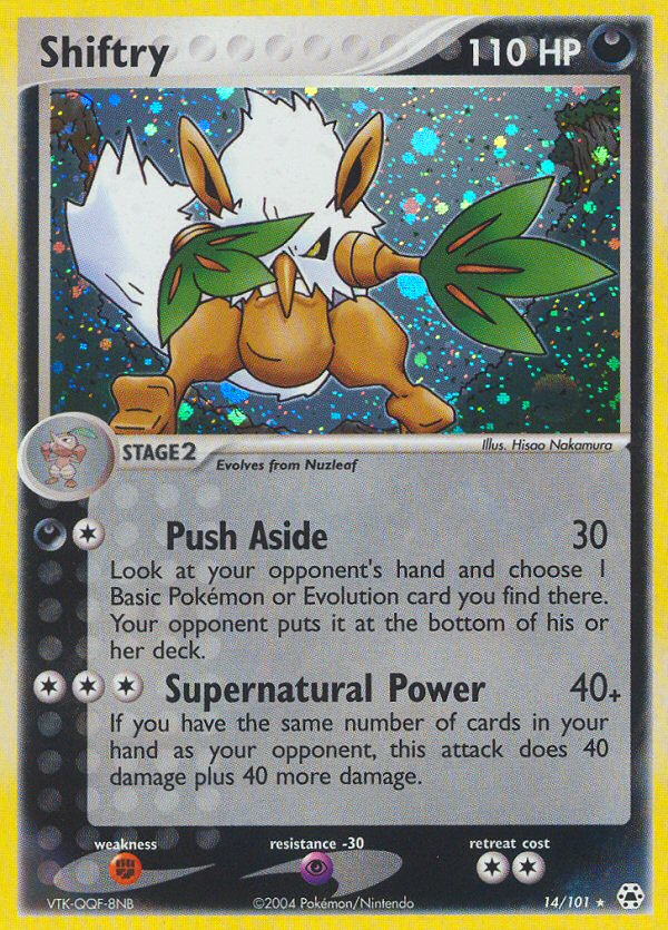 EX Hidden Legends Holo Shiftry #14/101