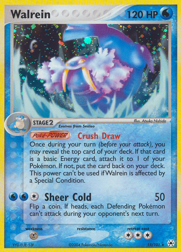 EX Hidden Legends Holo Walrein #15/101
