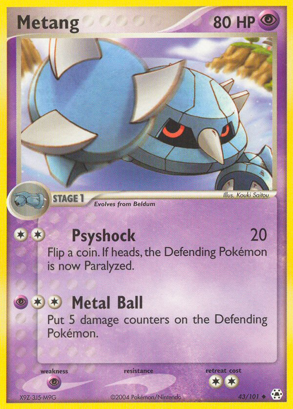 EX Hidden Legends Metang #43/101
