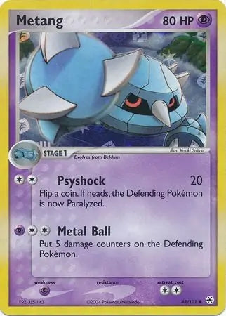 EX Hidden Legends Metang #43/101 reverse holo