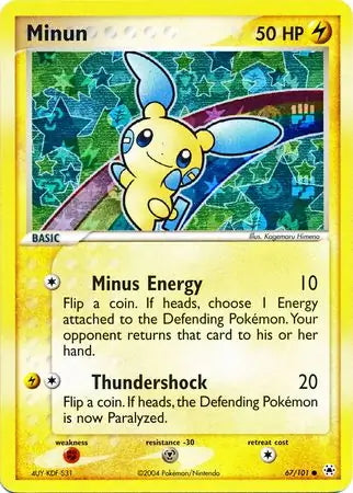 EX Hidden Legends Minun #67/101 reverse holo