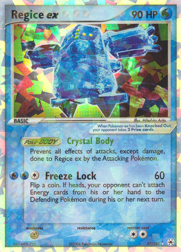 EX Hidden Legends Regice EX #97/101