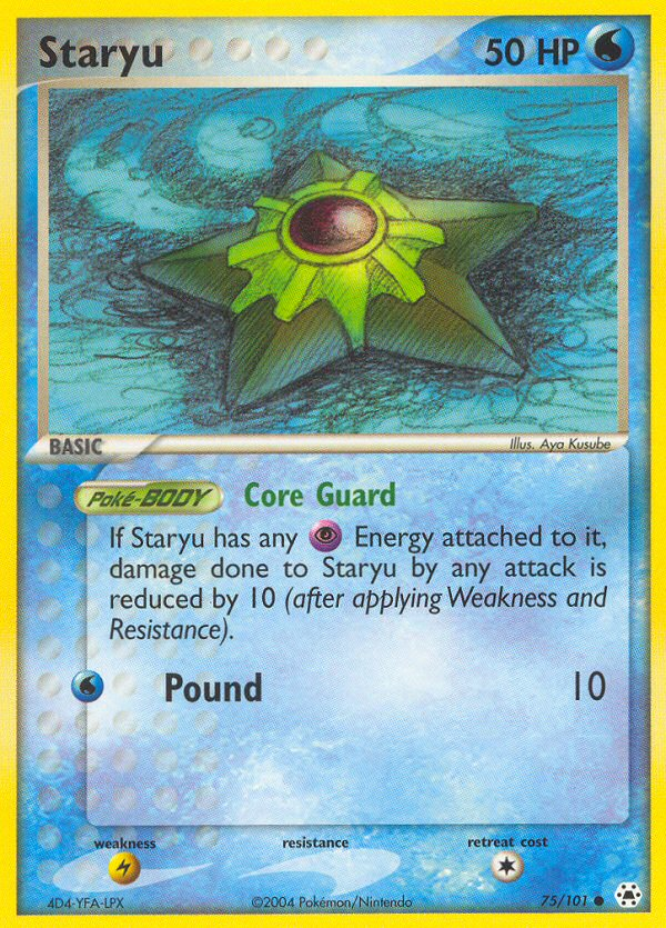 EX Hidden Legends Staryu #75/101