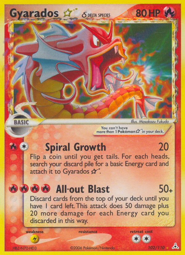 EX Holon Phantoms Gyarados Star #102/110