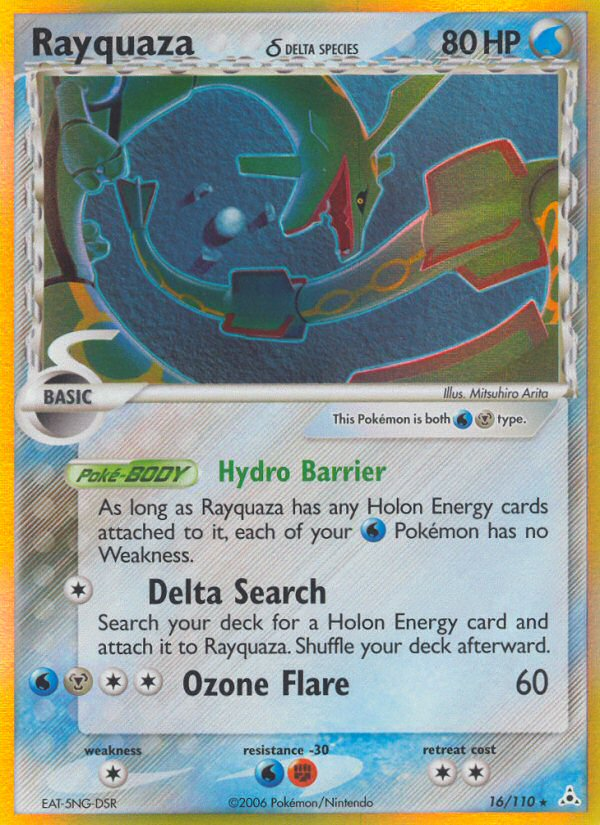 EX Holon Phantoms Holo Rayquaza #16/110