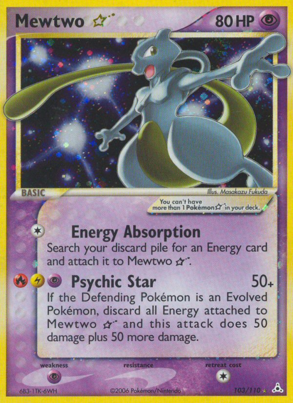 EX Holon Phantoms Mewtwo Star #103/110