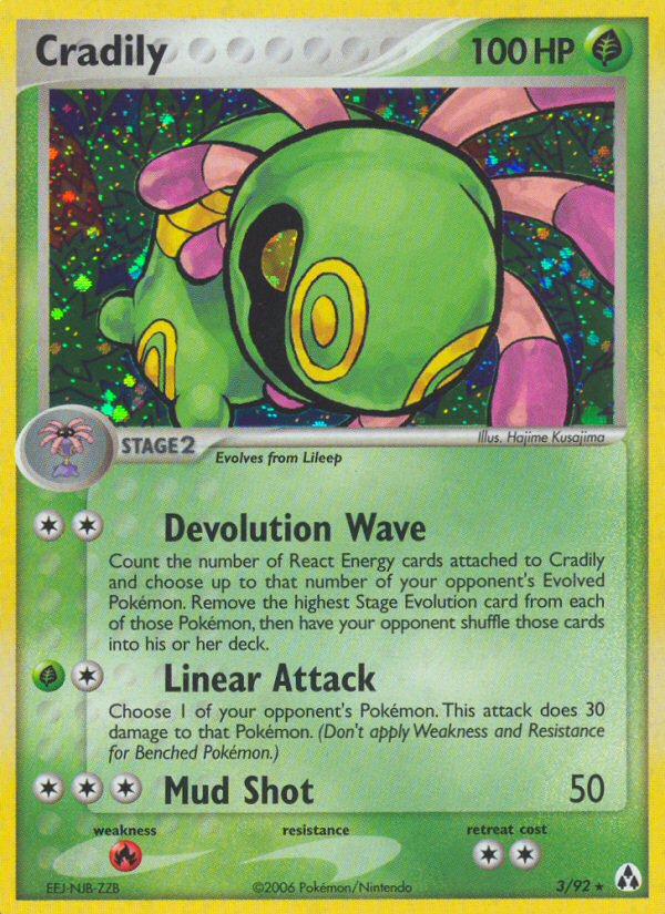 EX Legend Maker Holo Cradily #3/92