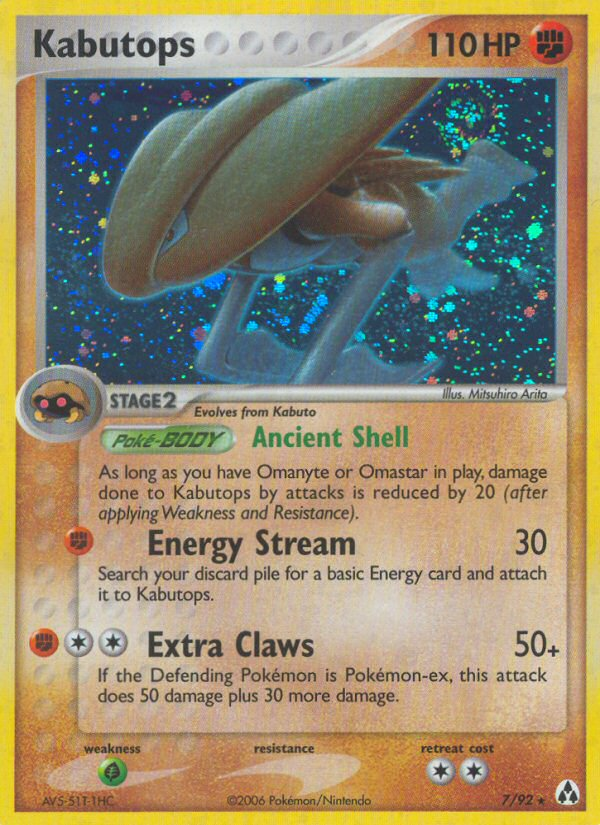 EX Legend Maker Holo Kabutops #7/92
