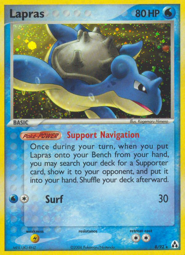 EX Legend Maker Holo Lapras #8/92