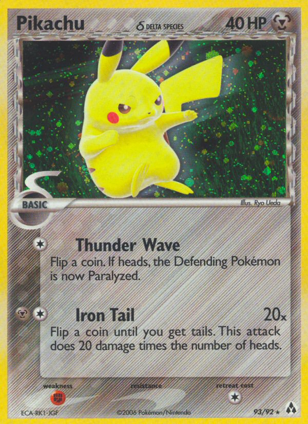 EX Legend Maker Holo Pikachu #93/92