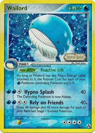 EX Legend Maker Wailord #14/92 reverse holo