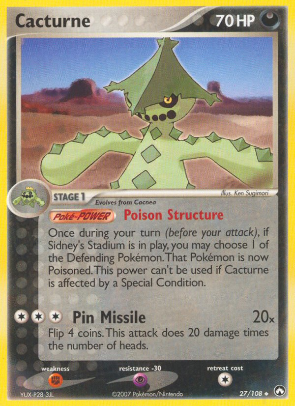 EX Power Keepers Cacturne #27/108