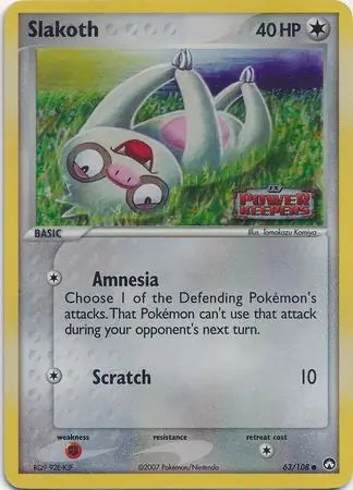 EX Power Keepers Slakoth #63/108 reverse holo