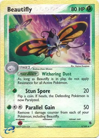 EX Ruby&Sapphire Beautifly #2/109 reverse holo
