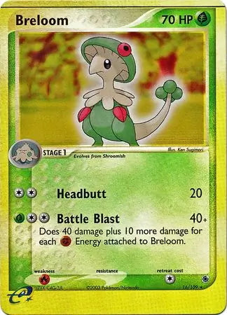 EX Ruby&Sapphire Breloom #16/109 reverse holo