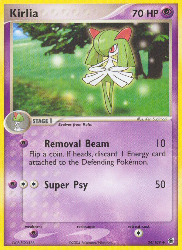 EX Ruby&Sapphire Kirlia #34/109
