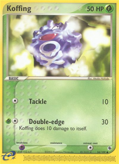EX Ruby&Sapphire Koffing #54/109