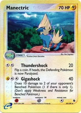 EX Ruby&Sapphire Manectric #39/109 reverse holo