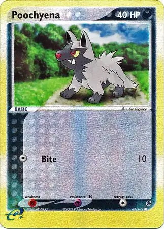 EX Ruby&Sapphire Poochyena #63/109 reverse holo