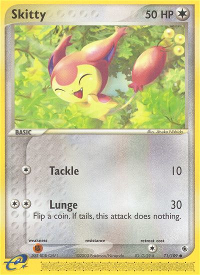 EX Ruby&Sapphire Skitty #71/109