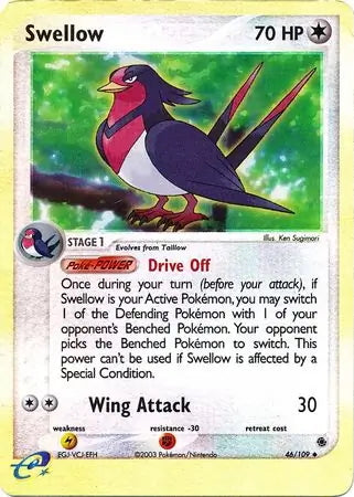 EX Ruby&Sapphire Swellow #46/109 reverse holo