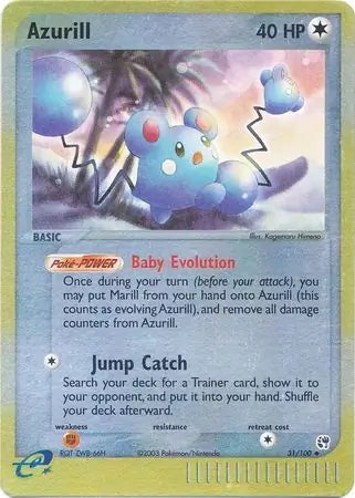 EX Sandstorm Azurill #31/100 reverse holo