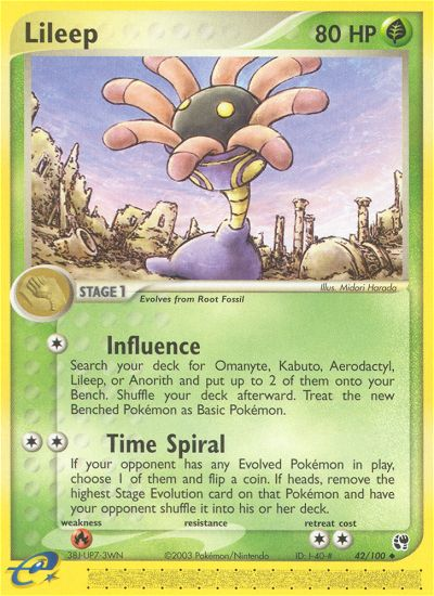 EX Sandstorm Lileep #42/100