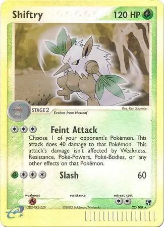 EX Sandstorm Shiftry #22/100 reverse holo