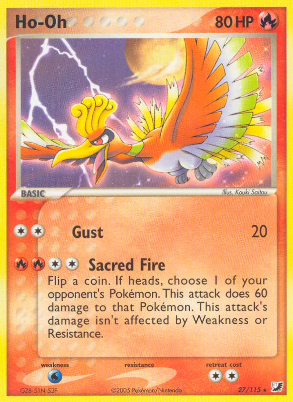 EX Unseen Forces Ho-Oh #27/115