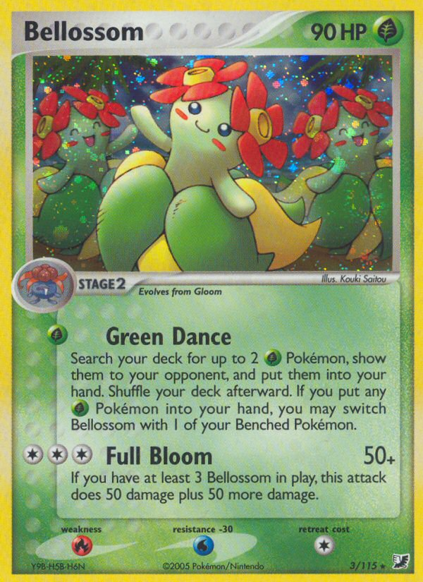 EX Unseen Forces Holo Bellossom #3/115