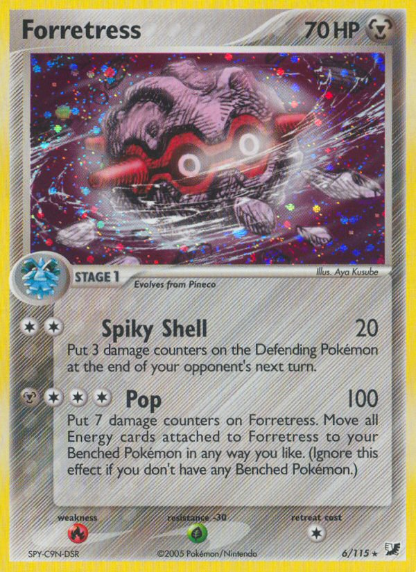 EX Unseen Forces Holo Forretress #6/115