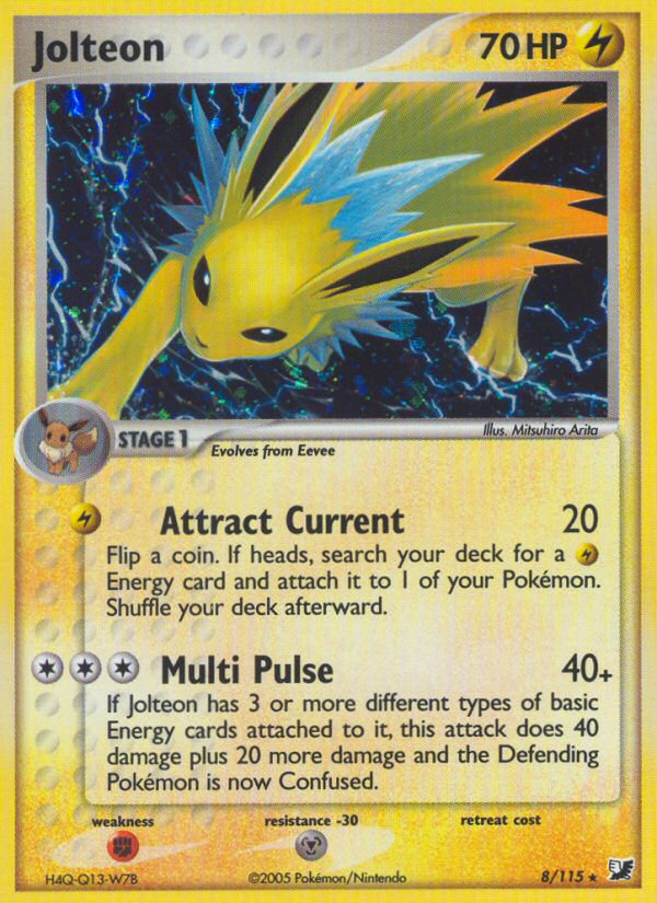 EX Unseen Forces Holo Jolteon #8/115