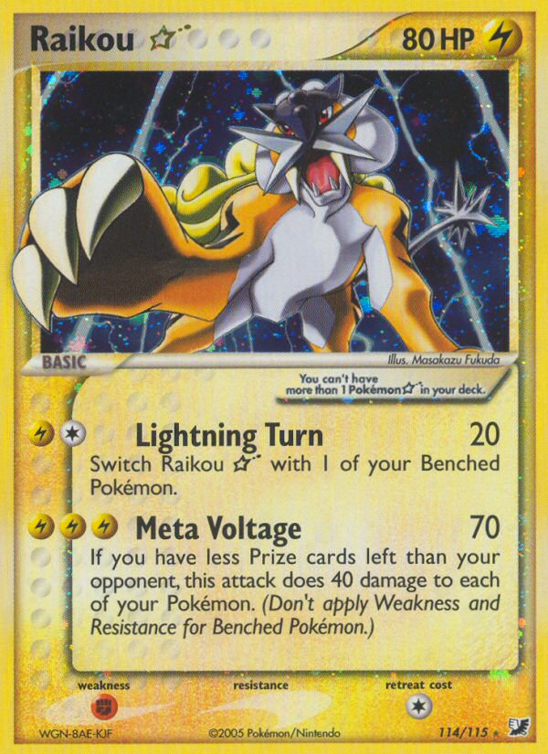 EX Unseen Forces Holo Raikou #114/115